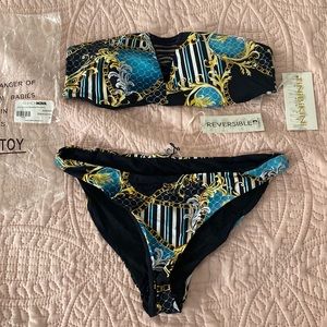 Fashion Nova Bikini Swimsuit - Reversible Print